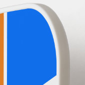 Helderblauw Tangerine Sinaasappel Witte Racing Str Pickleball Paddle (Links Detail)