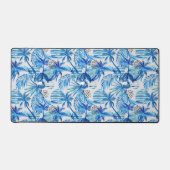 Helderblauw tropisch Waterverf Bureaumat (Voorkant)