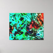 Helderblauwe abstracte canvasprint op spanning,Hel Canvas Afdruk (Voorkant)