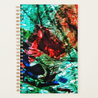 Helderblauwe abstracte planner, Blauwe heldere sch Planner