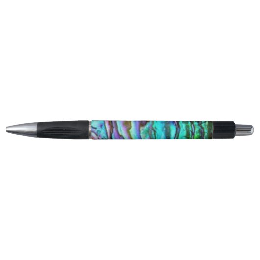 Helderblauwe groene Paua Abalone Shell Pen (Voorkant)