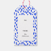 Helderblauwe Labels voor donkerrog Cadeaulabel (Voorkant)