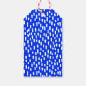 Helderblauwe Labels voor donkerrog Cadeaulabel (Achterkant)