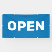 Helderblauwe OPEN Banner (Horizontaal)