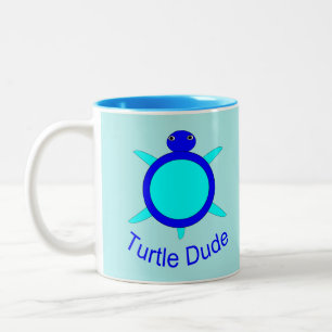 Helderblauwe schildpad Mok