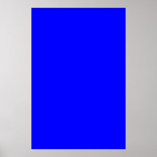 Helderblauwe, Solid Trend Color Achtergrond Poster (Voorkant)