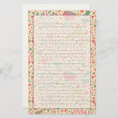 Helderbloempatroon Briefpapier (Voorkant / Achterkant)