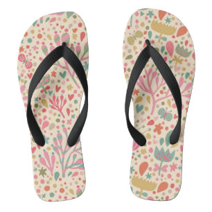 Helderbloempatroon Teenslippers