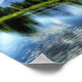 Helderbos met berg en meer poster (Hoek)