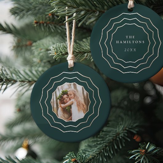 Heldercirkel | Holiday-foto Keramisch Ornament
