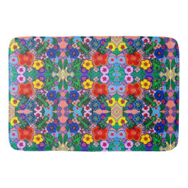 Heldere Abstracte bloemkunst Badmat