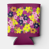 Heldere Abstracte bloemkunst Blikjeskoeler (Voorkant)