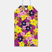 Heldere Abstracte bloemkunst Cadeaulabel (Achterkant)