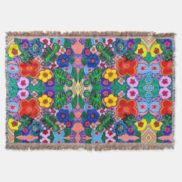 Heldere Abstracte bloemkunst Deken