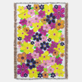 Heldere Abstracte bloemkunst Deken (Voorkant Verticaal)
