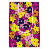 Heldere Abstracte bloemkunst Medium Cadeauzakje (Achterkant)