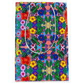 Heldere Abstracte bloemkunst Medium Cadeauzakje (Voorkant)