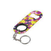 Heldere Abstracte bloemkunst Mini Flessenopener (Achterkant Gekanteld)