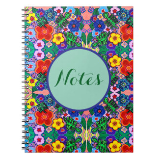 Heldere Abstracte bloemkunst Notitieboek