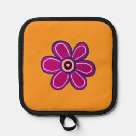 Heldere Abstracte bloemkunst Pannenlap