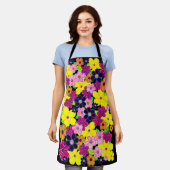 Heldere Abstracte bloemkunst Schort (Gedragen)