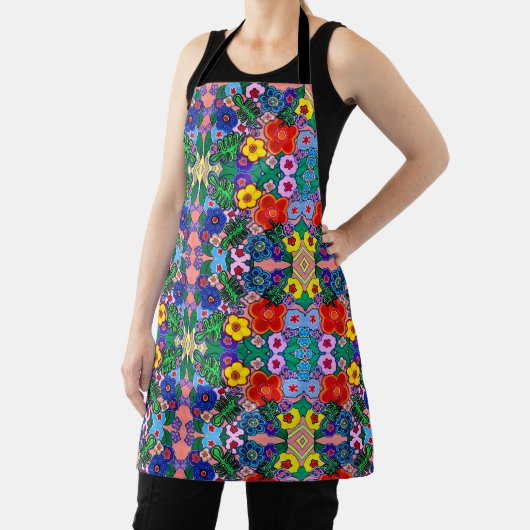 Heldere Abstracte bloemkunst Schort (Insitu)