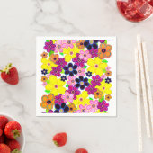 Heldere Abstracte bloemkunst Servet (Insitu)