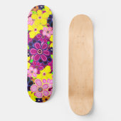 Heldere Abstracte bloemkunst Skateboard (Voorkant)