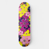 Heldere Abstracte bloemkunst Skateboard (Voorkant)