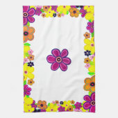 Heldere Abstracte bloemkunst Theedoek (Verticaal)