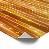 Heldere abstracte gouden achtergrond met glitter poster (Hoek)