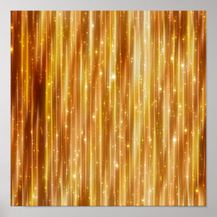Heldere abstracte gouden achtergrond met glitter poster