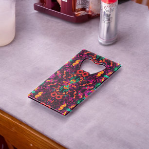 Heldere Abstracte kleur Kredietkaart Flessenopener