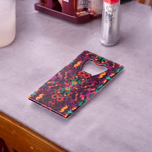 Heldere Abstracte kleur Kredietkaart Flessenopener