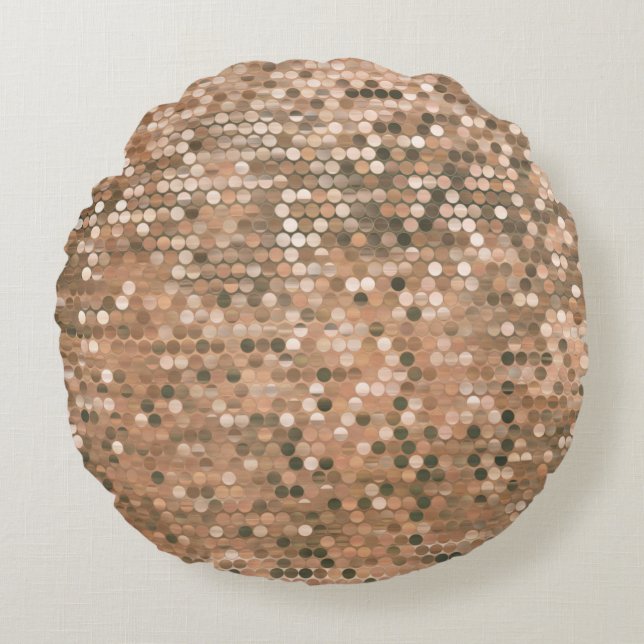 Heldere abstracte mozaïekachtergrond met glo rond kussen (Voorkant)