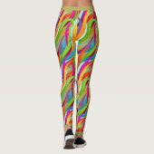 Heldere abstracte swish van kleur, leggings (Achterkant)