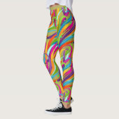 Heldere abstracte swish van kleur, leggings (Links)