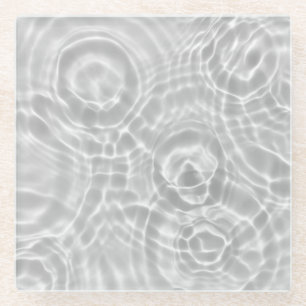 Heldere Abstracte textuur van het wateroppervlak Glazen Onderzetter