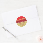 HELDERE ADRESETIKETTEN ::  randje 2 Ronde Sticker (Envelop)
