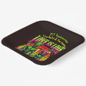 Heldere aliens in liefde onder de hemel papieren bordje (Gebogen)