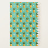 Heldere ananassen op het geometrische patroon planner (Achterkant)