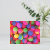 Heldere Ballen Bouncy Briefkaart (Staand voorkant)