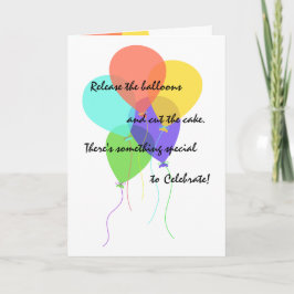 Heldere ballonnen 60e of ELKE LEEFTIJD Verjaardag  Kaart