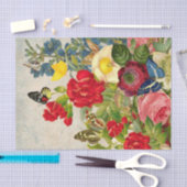 Heldere Big Flowers en Butterflies Tissuepapier (Craft)