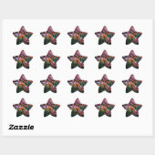 Heldere bladeren ster sticker (Vel)
