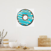 Heldere blauwe donut met Icking Poster (Keuken)
