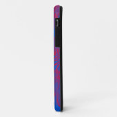 Heldere blauwe en rode spiraalkleurige kleurstof Case-Mate iPhone case (Achterkant/links)