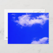 Heldere blauwe hemel en witte wolken briefkaart (Voorkant / Achterkant)