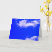 Heldere blauwe hemel en witte wolken kaart (Gele Bloem)