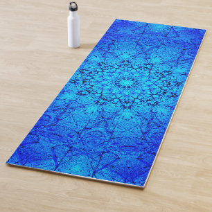 Heldere Blauwe Mandala Yogamat